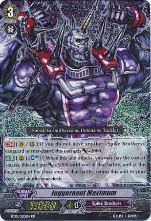 Juggernaut Maximum BT01 020EN Double Rare RR Vol 1 Descent of the King of Knights Singles Juggernaut Maximum BT01 020EN Double Rare RR Vol 1 Descent of the King of Knights Singles