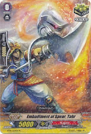 Embodiment of Spear Tahr BT01 024EN Rare R Vol 1 Descent of the King of Knights Singles Embodiment of Spear Tahr BT01 024EN Rare R Vol 1 Descent of the King of Knights Singles
