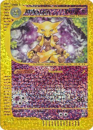 ALAKAZAM 1/102 Base Set Holo Pokemon Card Exc / Near -  Portugal