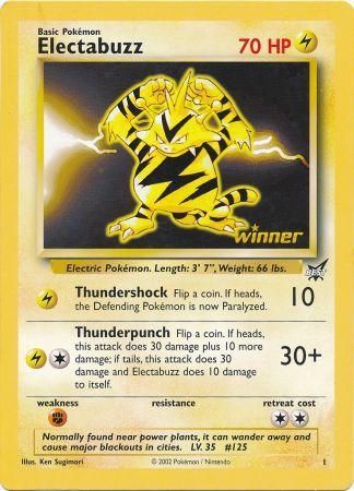 Electabuzz 1 Winner Oversized Promo Pokemon Oversized Cards Electabuzz 1 Winner Oversized Promo Pokemon Oversized Cards