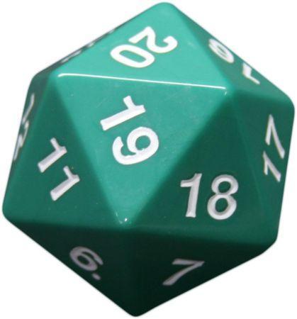 Koplow Green 55mm Count Down d20 12107 Chessex Dice Supplies Koplow Green 55mm Count Down d20 12107 Chessex Dice Supplies