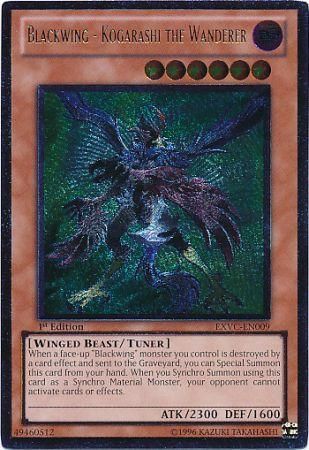 Ultimate Rare Blackwing Kogarashi the Wanderer EXVC EN009 1st Edition Ultimate Rare Blackwing Kogarashi the Wanderer EXVC EN009 1st Edition