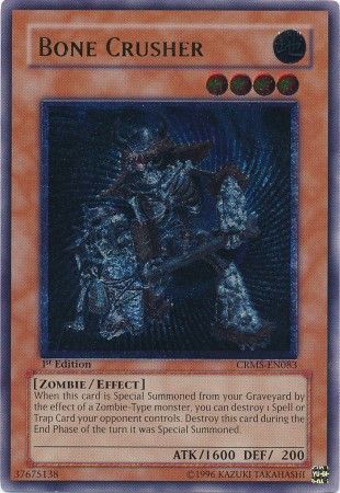 Ultimate Rare Bone Crusher CRMS EN083 1st Edition Crimson Crisis CRMS 1st Edition Singles Ultimate Rare Bone Crusher CRMS EN083 1st Edition Crimson Crisis CRMS 1st Edition Singles