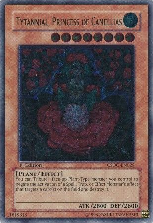 Ultimate Rare Tytannial Princess of Camellias CSOC EN029 1st Edition Ultimate Rare Tytannial Princess of Camellias CSOC EN029 1st Edition