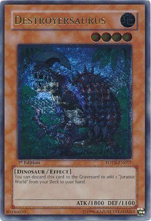 Ultimate Rare Destroyersaurus FOTB EN017 1st Edition Ultimate Rare Destroyersaurus FOTB EN017 1st Edition