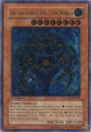 Ultimate Rare - Arcana Force XXI - The World - LODT-EN016 1st Edition