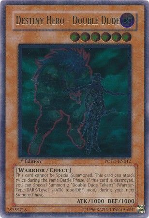 Ultimate Rare - Destiny Hero - Double Dude - POTD-EN012 1st Edition