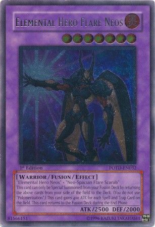 Ultimate Rare - Elemental Hero Flare Neos - POTD-EN032 1st Edition