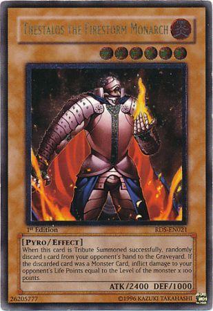 Ultimate Rare Thestalos the Firestorm Monarch RDS EN021 1st Edition Ultimate Rare Thestalos the Firestorm Monarch RDS EN021 1st Edition