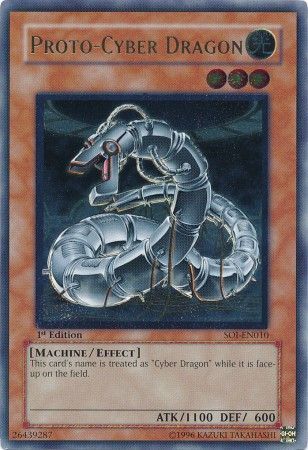 3x Yugioh SDCR-EN005 Proto-Cyber Dragon Common 1st Edition Card 