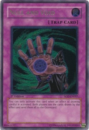 Ultimate Rare Null and Void SOD EN057 1st Edition Ultimate Rare Null and Void SOD EN057 1st Edition