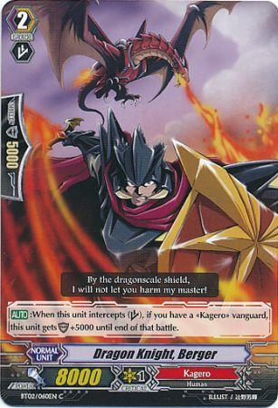 Dragon Knight Berger BT02 060EN Common C Vol 2 Onslaught of Dragon Souls Singles Dragon Knight Berger BT02 060EN Common C Vol 2 Onslaught of Dragon Souls Singles