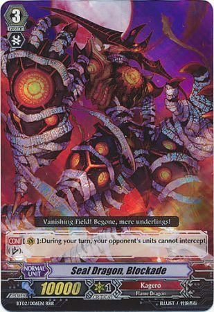 Seal Dragon Blockade BT02 006EN Triple Rare RRR Vol 2 Onslaught of Dragon Souls Singles Seal Dragon Blockade BT02 006EN Triple Rare RRR Vol 2 Onslaught of Dragon Souls Singles