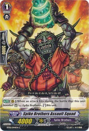 Spike Brothers Assault Squad BT02 044EN Common C Vol 2 Onslaught of Dragon Souls Singles Spike Brothers Assault Squad BT02 044EN Common C Vol 2 Onslaught of Dragon Souls Singles