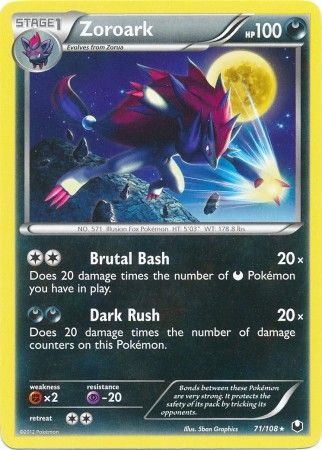Zoroark 71 108 Rare Black White 5 Dark Explorers Singles Zoroark 71 108 Rare Black White 5 Dark Explorers Singles