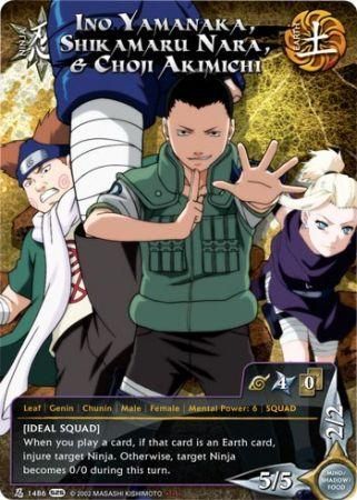 Ino Yamanaka Shikamaru Nara Choji Akimichi 1486 Starter Super Rare Ino Yamanaka Shikamaru Nara Choji Akimichi 1486 Starter Super Rare