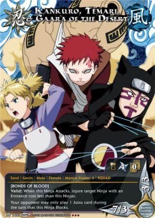 Kankuro Temari Gaara of the Desert Bonds of Blood 1487 Starter Super Rare Naruto CCG Promos Kankuro Temari Gaara of the Desert Bonds of Blood 1487 Starter Super Rare Naruto CCG Promos