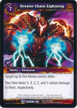Greater Chain Lightning 4 27 Murkdeep Rare Greater Chain Lightning 4 27 Murkdeep Rare