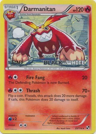 Darmanitan 25 114 Staff Pre Release Promo Pokemon Pre Release Promos Darmanitan 25 114 Staff Pre Release Promo Pokemon Pre Release Promos