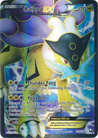 Raikou-EX - 105/108 - Full Art Ultra Rare - Pokemon Singles » Generation 5  - BW » Dark Explorers - The Side Deck - Gaming Cafe