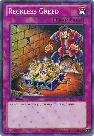 Reckless Greed BP01 EN095 Starfoil Rare 1st Edition Reckless Greed BP01 EN095 Starfoil Rare 1st Edition