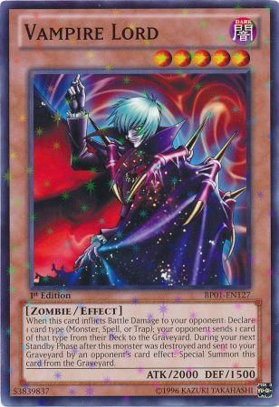 Vampire Lord BP01 EN127 Starfoil Rare 1st Edition Vampire Lord BP01 EN127 Starfoil Rare 1st Edition