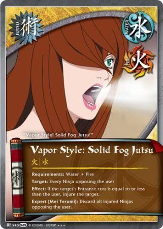 Vapor Style Solid Fog Jutsu 940 Super Rare Naruto Kage Summit Vapor Style Solid Fog Jutsu 940 Super Rare Naruto Kage Summit