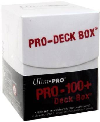 Ultra Pro Pro-100+ White Deck Box (UP82885) | TrollAndToad