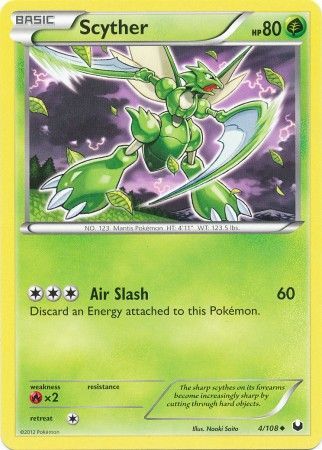 Scyther 4 108 Uncommon Black White 5 Dark Explorers Singles Scyther 4 108 Uncommon Black White 5 Dark Explorers Singles