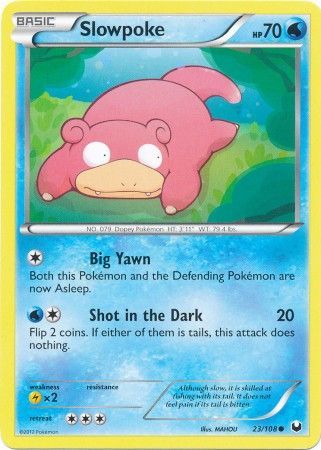 Slowpoke 23 108 Common Black White 5 Dark Explorers Singles Slowpoke 23 108 Common Black White 5 Dark Explorers Singles