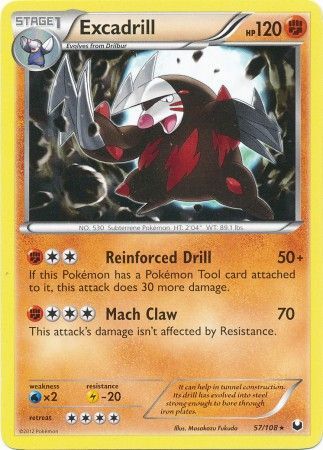 Excadrill 57 108 Rare Black White 5 Dark Explorers Singles Excadrill 57 108 Rare Black White 5 Dark Explorers Singles