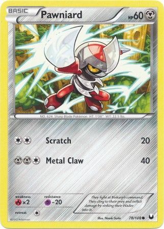 Pawniard 78 108 Common Black White 5 Dark Explorers Singles Pawniard 78 108 Common Black White 5 Dark Explorers Singles