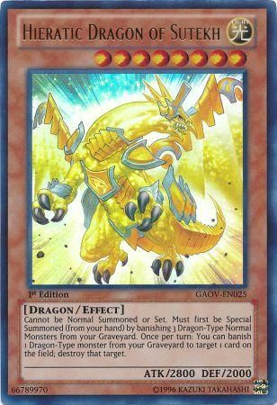 HIERATIC DRAGON OF SUTEKH GAOV-EN025 1st EDITION 2012 SERIES ULTRA RARE YTCG