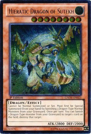Ultimate Rare - Hieratic Dragon of Sutekh - GAOV-EN025 1st Edition