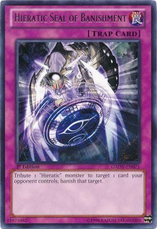 HIERATIC SEAL OF BANISHMENT GAOV-EN071 1st EDITION 2012 SERIES RARE YTCG