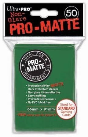 Ultra Pro Pro Green Matte 50ct Standard Sized Sleeves UP82652 Sleeves Ultra Pro Pro Green Matte 50ct Standard Sized Sleeves UP82652 Sleeves