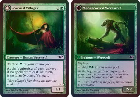 Scorned Villager Moonscarred Werewolf Foil Dark Ascension Foil Singles Scorned Villager Moonscarred Werewolf Foil Dark Ascension Foil Singles