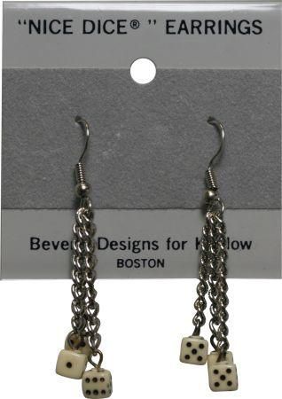 Koplow Ivory Opaque Dangle Earrings Triple Dice 01326 Dice Life Counters Tokens Koplow Ivory Opaque Dangle Earrings Triple Dice 01326 Dice Life Counters Tokens