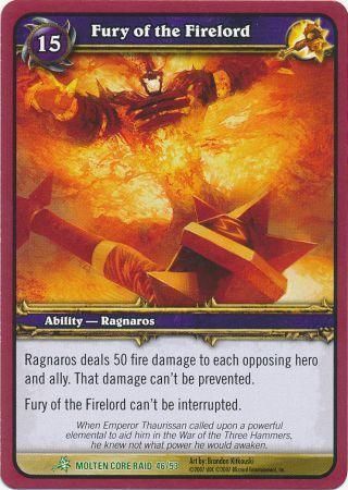 Fury of the Firelord Molten Core Raid 46 53 Uncommon WoW Molten Core Raid Deck Singles Fury of the Firelord Molten Core Raid 46 53 Uncommon WoW Molten Core Raid Deck Singles