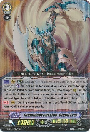 Incandescent Lion Blond Ezel BT06 S04EN Special Parallel SP Incandescent Lion Blond Ezel BT06 S04EN Special Parallel SP