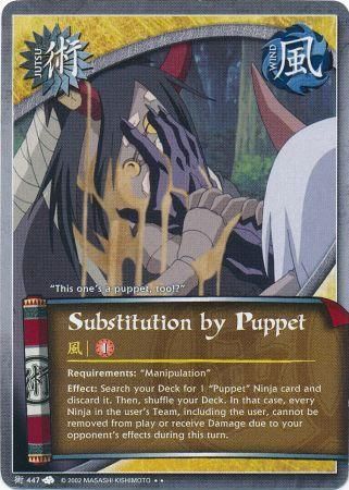 Substitution by Puppet 447 Starter Rare Naruto CCG Promos Substitution by Puppet 447 Starter Rare Naruto CCG Promos
