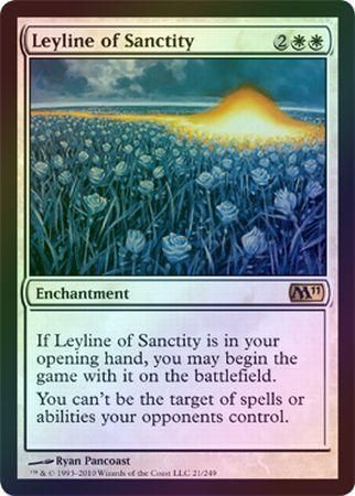 Leyline of Sanctity Foil Magic 2011 M11 Foil Singles Leyline of Sanctity Foil Magic 2011 M11 Foil Singles