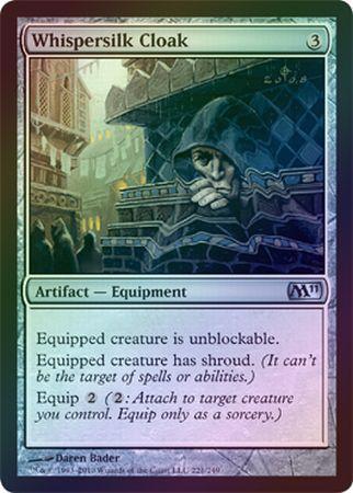 Whispersilk Cloak Foil Magic 2011 M11 Foil Singles Whispersilk Cloak Foil Magic 2011 M11 Foil Singles