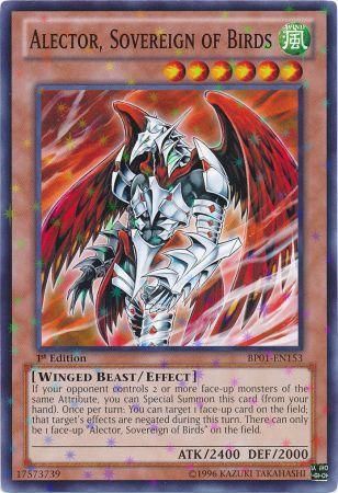 Alector Sovereign of Birds BP01 EN153 Starfoil Rare 1st Edition Alector Sovereign of Birds BP01 EN153 Starfoil Rare 1st Edition