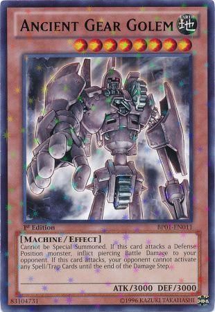 Ancient Gear Golem BP01 EN011 Starfoil Rare 1st Edition Ancient Gear Golem BP01 EN011 Starfoil Rare 1st Edition
