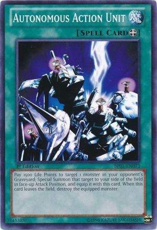 AUTONOMOUS ACTION UNIT BP01-EN073 1st EDITION 2012 SERIES COMMON YTCG