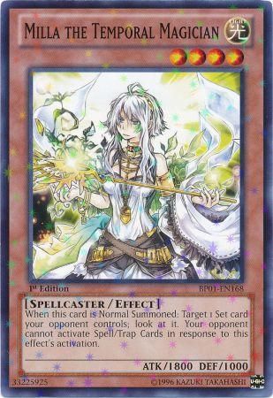 Milla the Temporal Magician BP01 EN168 Starfoil Rare 1st Edition Milla the Temporal Magician BP01 EN168 Starfoil Rare 1st Edition
