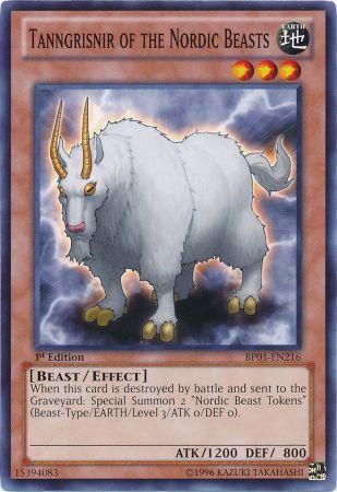 TANNGRISNIR OF THE NORDIC BEASTS BP01-EN216 1st EDITION 2012 SERIES COMMON YTCG