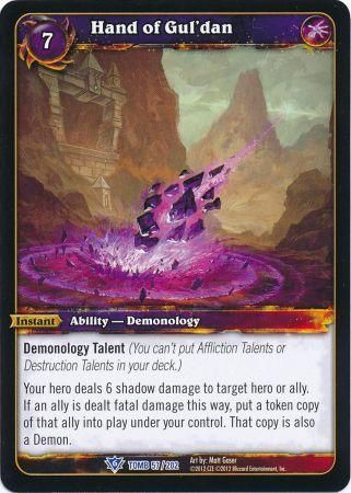 Hand of Gul dan 57 202 Rare Hand of Gul dan 57 202 Rare