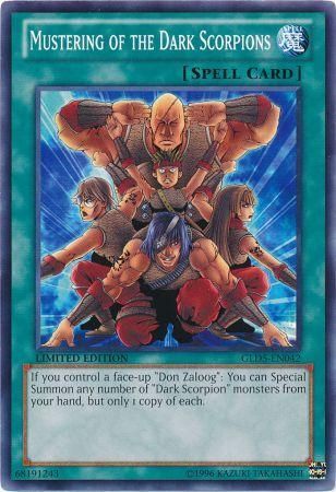 LIMITED EDITION MUSTERING OF THE DARK SCORPIONS GLD5-EN042 3 X YU-GI-OH 